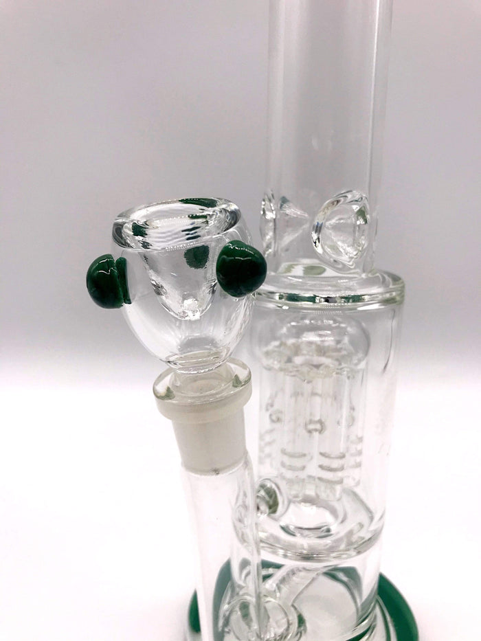 Smoke Station Water Pipe 5mm Thick Scientific Water Pipe with Dual Perc and Ice Catch