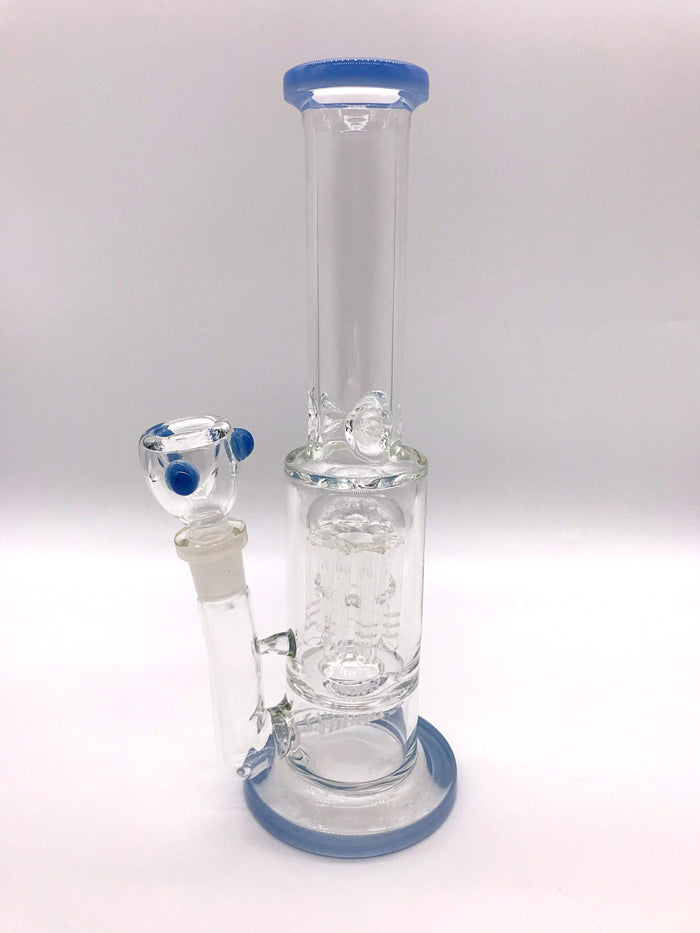 Smoke Station Water Pipe Lavender 5mm Thick Scientific Water Pipe with Dual Perc and Ice Catch