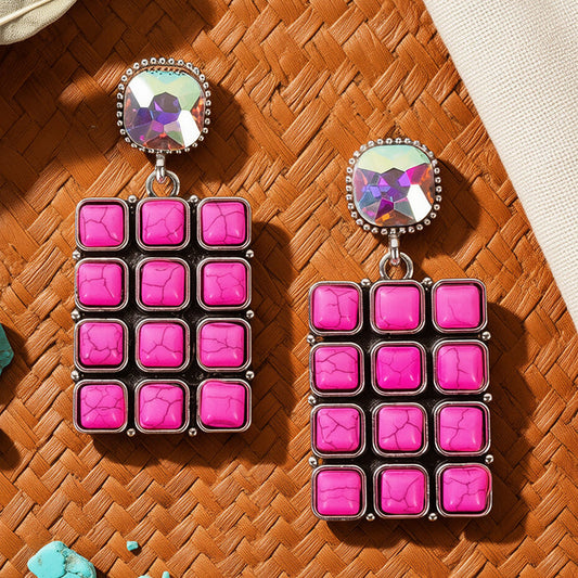 93609 - Squash Blossom Earrings - Fuchsia