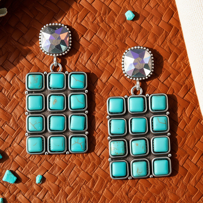 93609 - Squash Blossom Earrings - Turquoise