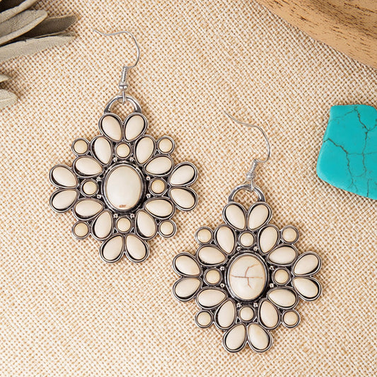 93643 - Squash Blossom Earrings - Ivory