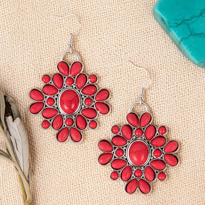 93643 - Squash Blossom Earrings - Red