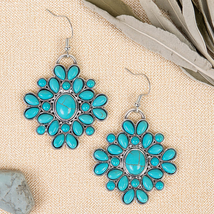 93643 - Squash Blossom Earrings - Turquoise