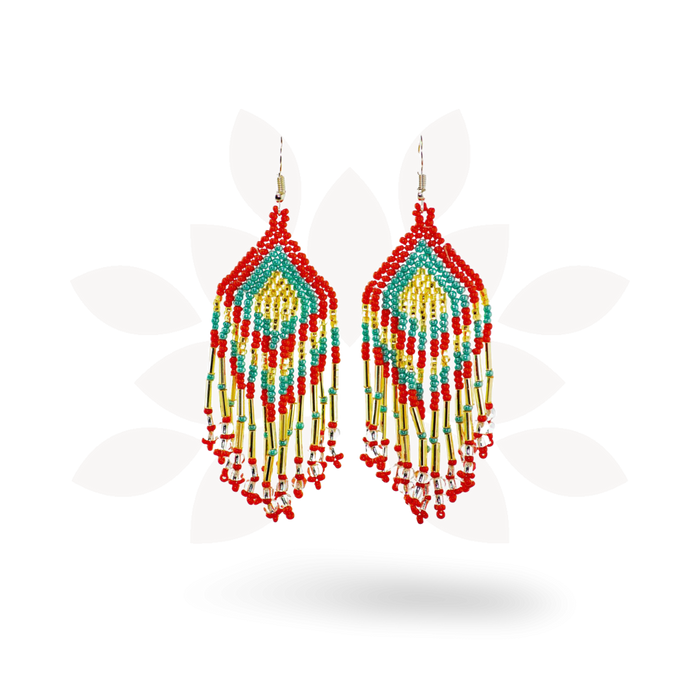 Alegria Seed Bead Peyote Stitch Earrings - Guatemala