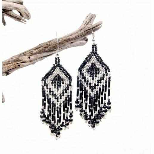 Alegria Seed Bead Peyote Stitch Earrings - Guatemala