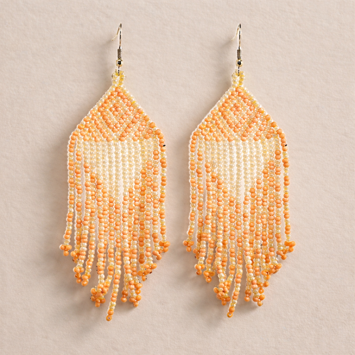 Alegria Seed Bead Peyote Stitch Earrings - Guatemala