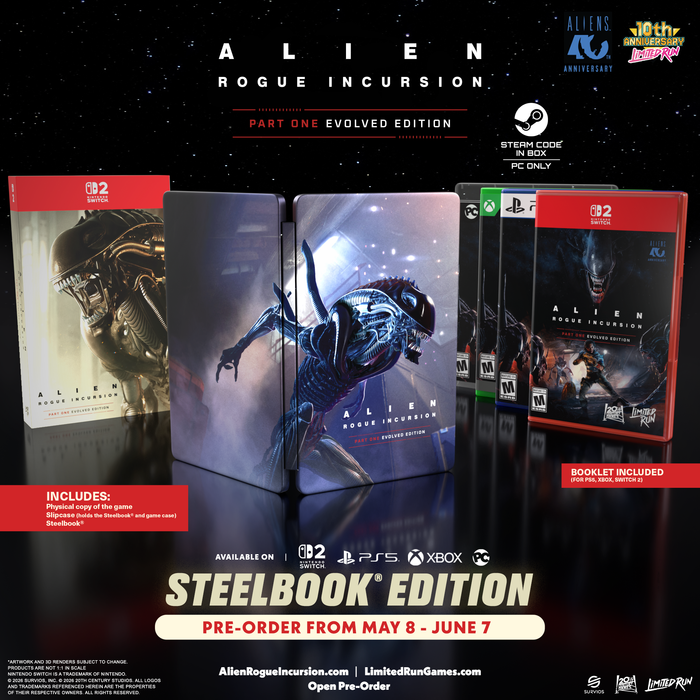 Alien: Rogue Incursion Evolved Edition Part One - SteelBook Edition (Switch 2, PS5, Xbox, PC)