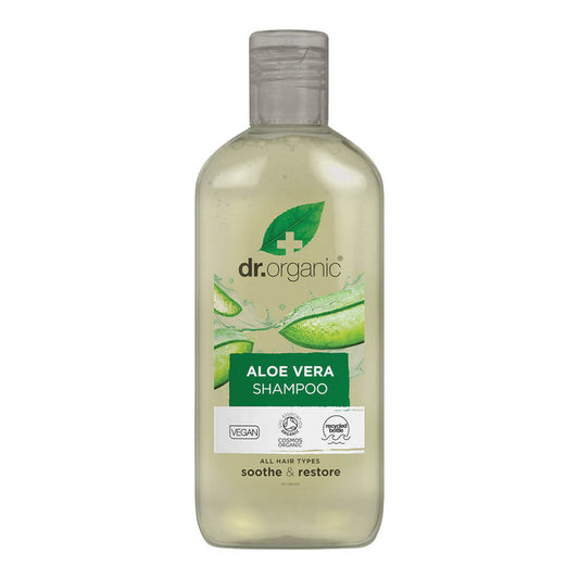265ml bottle Dr Organic Aloe Vera Shampoo.