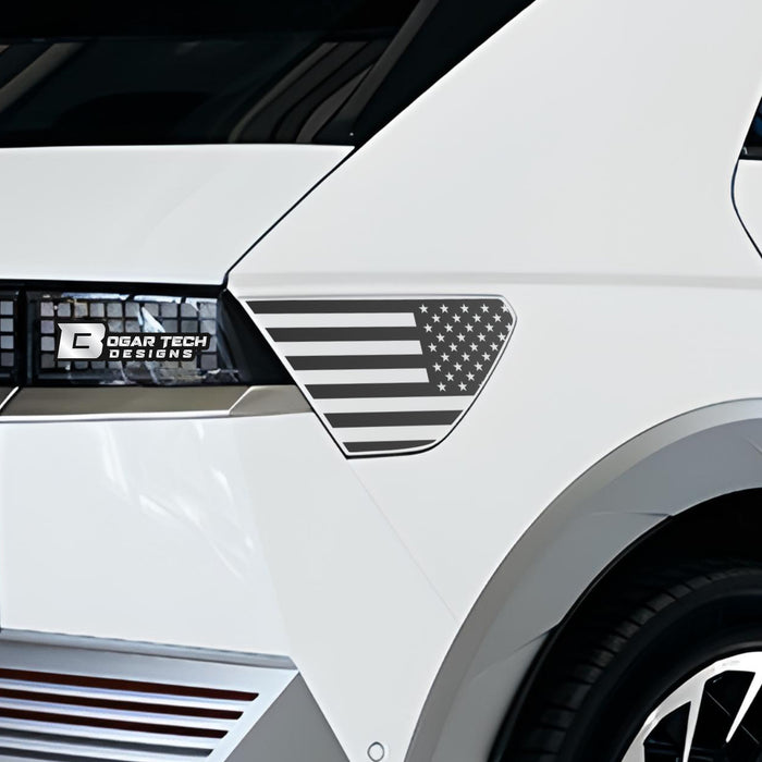 Plug - in Cap American Flag Vinyl Decal Stickers Fits Hyundai Ioniq 5 2022 - 2025 - Bogar Tech Designs