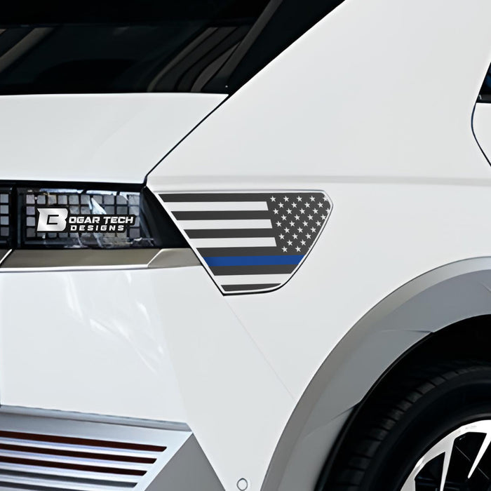 Plug - in Cap American Flag Vinyl Decal Stickers Fits Hyundai Ioniq 5 2022 - 2025 - Bogar Tech Designs