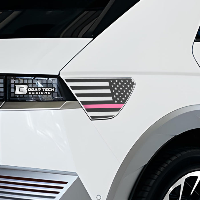 Plug - in Cap American Flag Vinyl Decal Stickers Fits Hyundai Ioniq 5 2022 - 2025 - Bogar Tech Designs