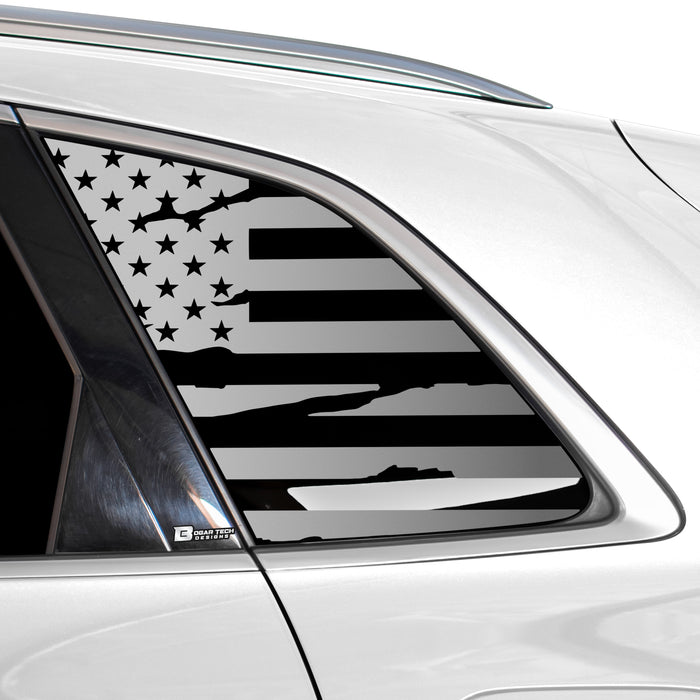 Quarter Window American Flag Vinyl Decal Stickers Fits Audi Q5 2018 - 2025 - Bogar Tech Designs