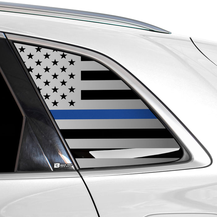 Quarter Window American Flag Vinyl Decal Stickers Fits Audi Q5 2018 - 2025 - Bogar Tech Designs