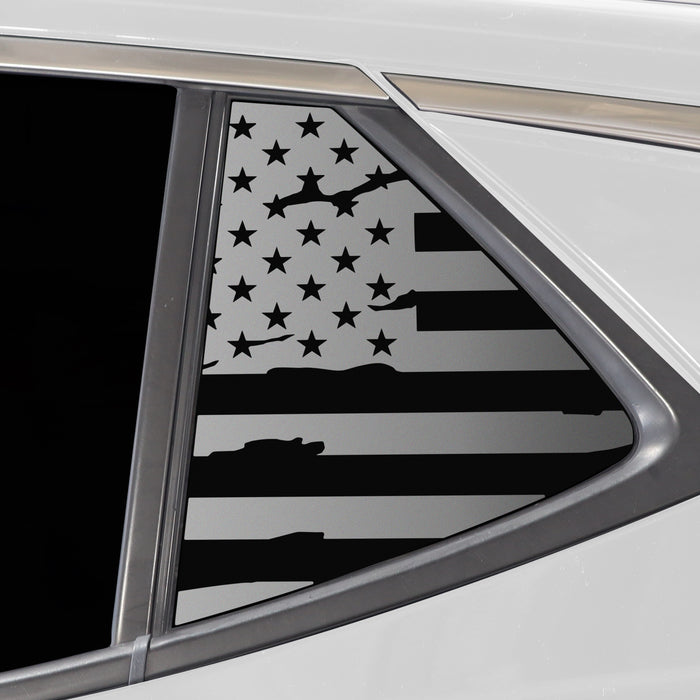Quarter Window American Flag Vinyl Decal Stickers Fits Buick Encore GX 2020 - 2025 - Bogar Tech Designs