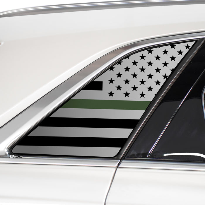Quarter Window American Flag Vinyl Decal Stickers Fits Cadillac XT5 2016 - 2025 - Bogar Tech Designs