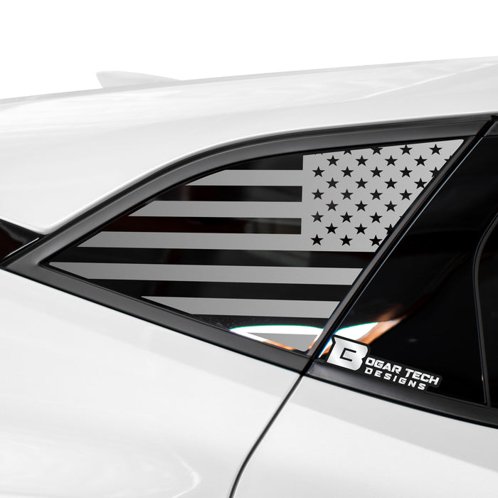 American Flag Rear Quarter Window Vinyl Decal Stickers Fits Chevy Blazer 2019 - 2025 - Bogar Tech Designs