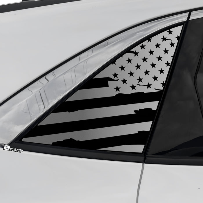 Quarter Window American Flag Vinyl Decal Stickers Fits Ford Escape 2020 - 2025 - Bogar Tech Designs