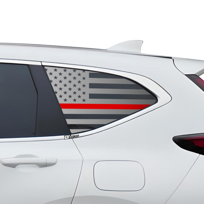 American Flag Quarter Window Vinyl Decal Stickers Fits Honda CR - V 2017 - 2022 - Bogar Tech Designs
