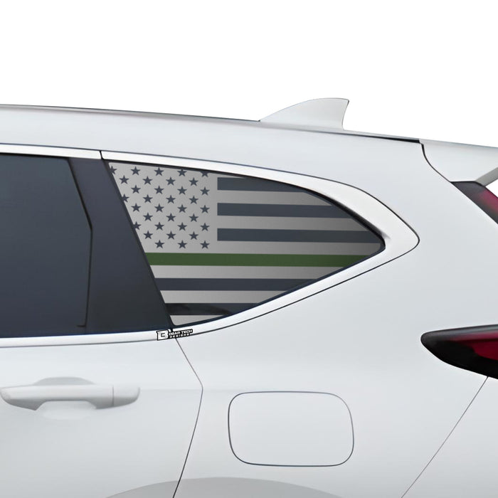 American Flag Quarter Window Vinyl Decal Stickers Fits Honda CR - V 2017 - 2022 - Bogar Tech Designs
