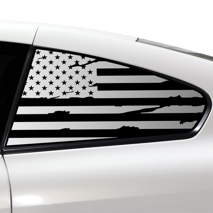 Quarter Window American Flag Vinyl Decal Stickers Fits Infiniti G37 2008 - 2013 - Bogar Tech Designs