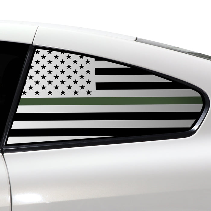 Quarter Window American Flag Vinyl Decal Stickers Fits Infiniti G37 2008 - 2013 - Bogar Tech Designs