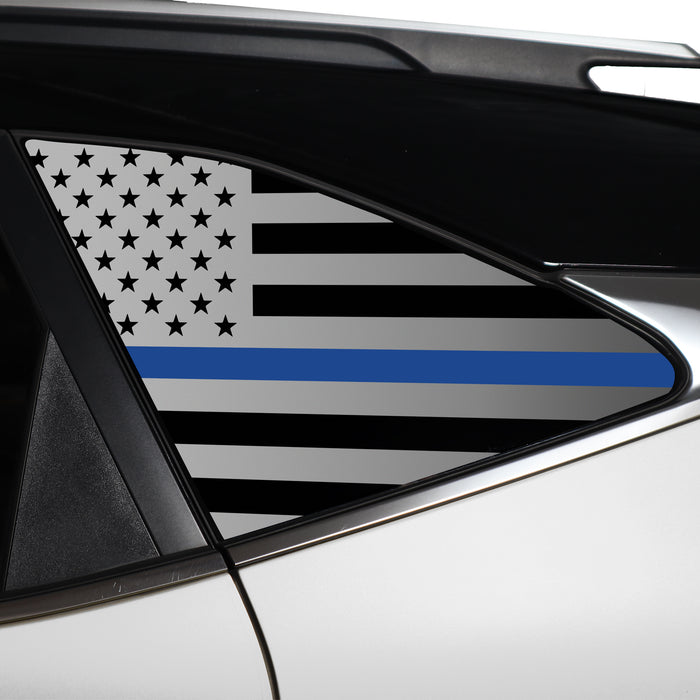 Quarter Window American Flag Vinyl Decal Stickers Fits Kia Seltos 2021 - 2025 - Bogar Tech Designs