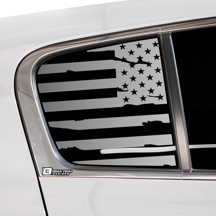 Quarter Window American Flag Vinyl Decal Stickers Fits Kia Sportage 2017 - 2022 - Bogar Tech Designs