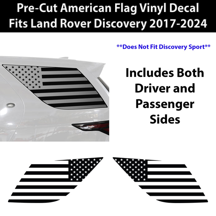 Quarter Window American Flag Vinyl Decal Stickers Fits Land Rover Discovery 2017 - 2025 - Bogar Tech Designs