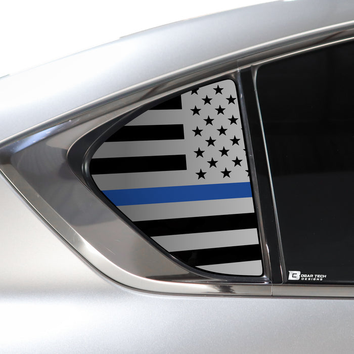 Quarter Window American Flag Vinyl Decal Stickers Fits Lexus IS 2021 - 2025 - Bogar Tech Designs