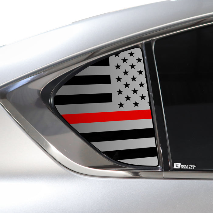 Quarter Window American Flag Vinyl Decal Stickers Fits Lexus IS 2021 - 2025 - Bogar Tech Designs