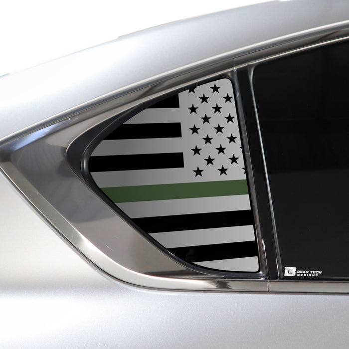 Quarter Window American Flag Vinyl Decal Stickers Fits Lexus IS 2021 - 2025 - Bogar Tech Designs
