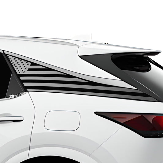Quarter Window American Flag Vinyl Decal Stickers Fits Lexus RX 2016 - 2022 - Bogar Tech Designs