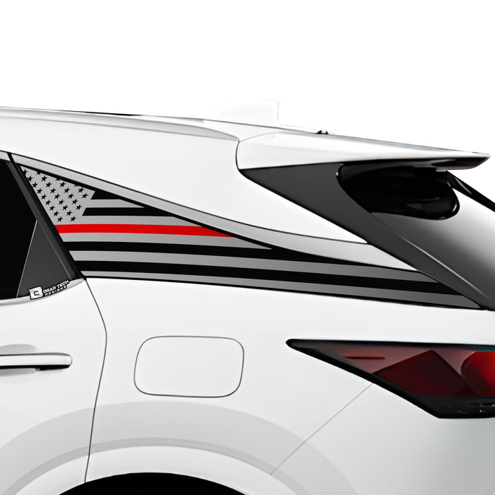 Quarter Window American Flag Vinyl Decal Stickers Fits Lexus RX 2016 - 2022 - Bogar Tech Designs
