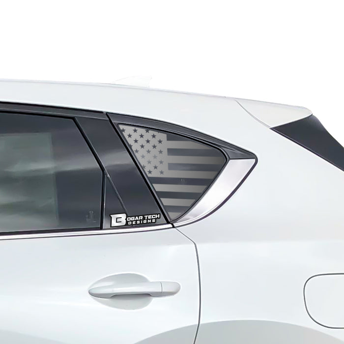 Quarter Window American Flag Vinyl Decal Stickers Fits Mazda CX - 5 2017 - 2025 - Bogar Tech Designs