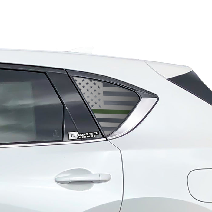 Quarter Window American Flag Vinyl Decal Stickers Fits Mazda CX - 5 2017 - 2025 - Bogar Tech Designs
