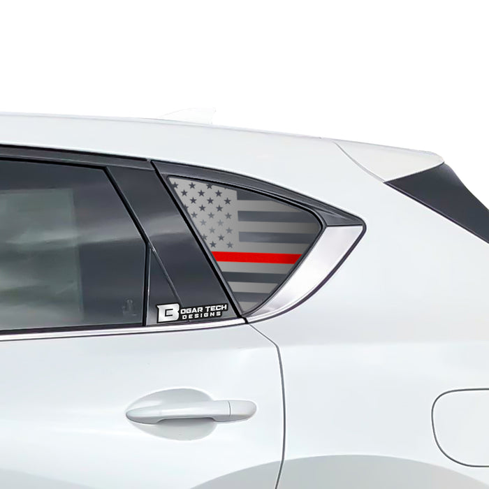 Quarter Window American Flag Vinyl Decal Stickers Fits Mazda CX - 5 2017 - 2025 - Bogar Tech Designs