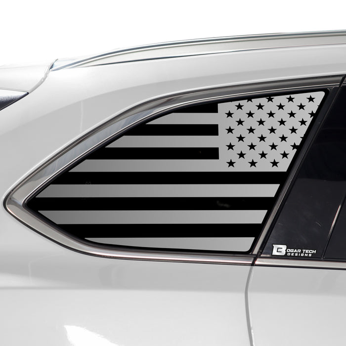 American Flag Rear Quarter Window Vinyl Decal Stickers Fits Mazda CX - 9 2016 - 2023 - Bogar Tech Designs