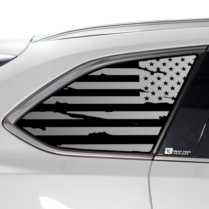 American Flag Rear Quarter Window Vinyl Decal Stickers Fits Mazda CX - 9 2016 - 2023 - Bogar Tech Designs