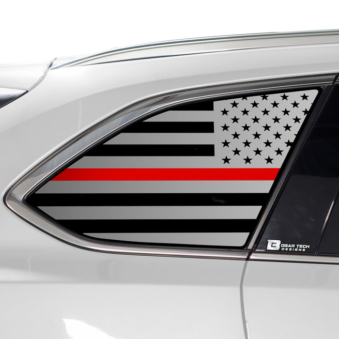 American Flag Rear Quarter Window Vinyl Decal Stickers Fits Mazda CX - 9 2016 - 2023 - Bogar Tech Designs