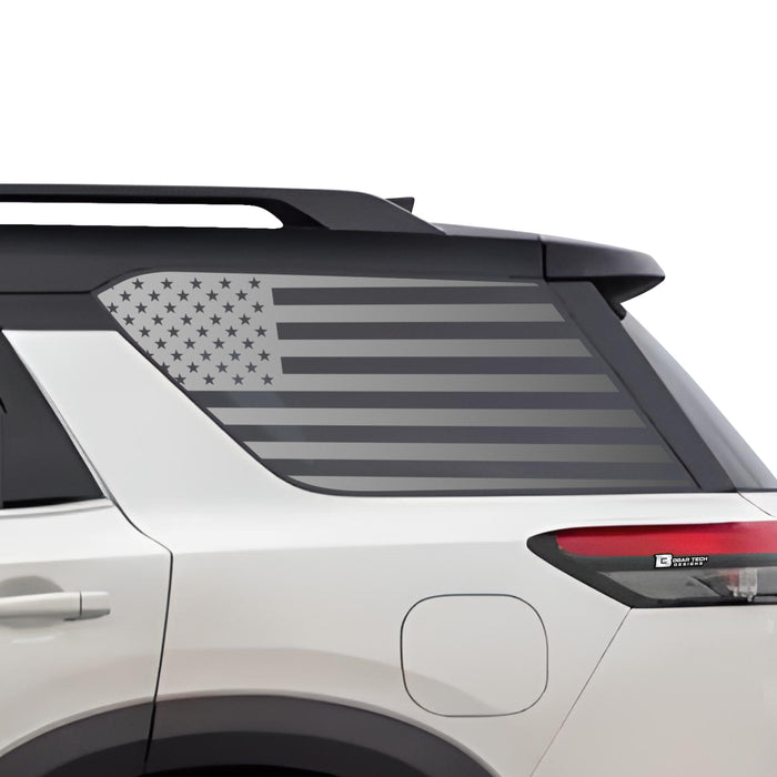 American Flag Quarter Window Vinyl Decal Stickers Fits Nissan Pathfinder 2022 - 2025 - Bogar Tech Designs