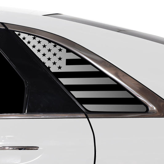 Quarter Window American Flag Vinyl Decal Stickers Fits Lincoln MKZ 2013 - 2020 - Bogar Tech Designs