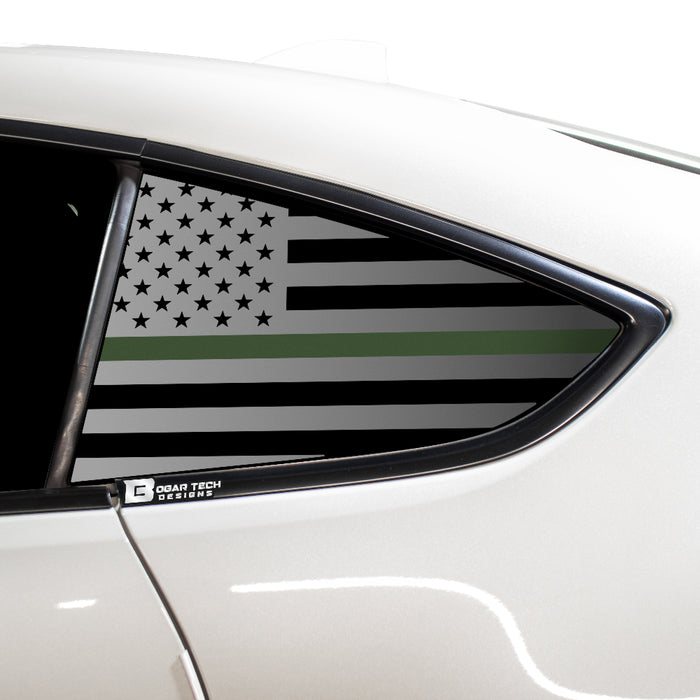 American Flag Rear Side Quarter Window Precut Decal Stickers Fits Toyota GR86 2022 - 2025 - Bogar Tech Designs