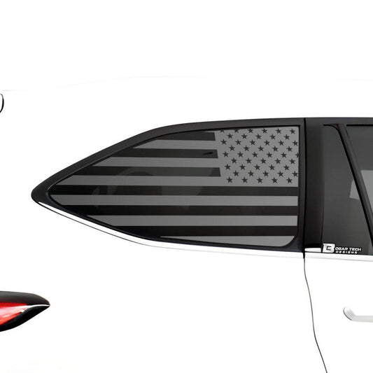 American Flag Quarter Window Vinyl Decal Stickers Fits Toyota Highlander 2020 - 2025 - Bogar Tech Designs
