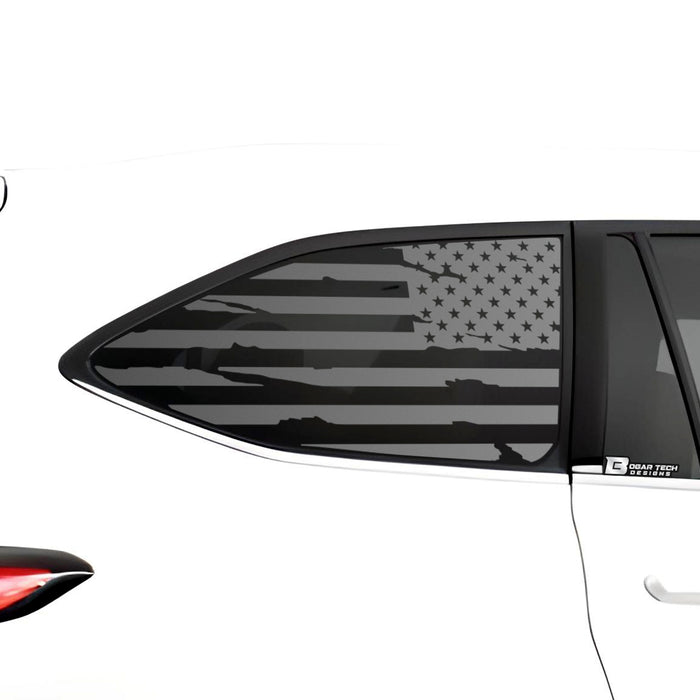 American Flag Quarter Window Vinyl Decal Stickers Fits Toyota Highlander 2020 - 2025 - Bogar Tech Designs