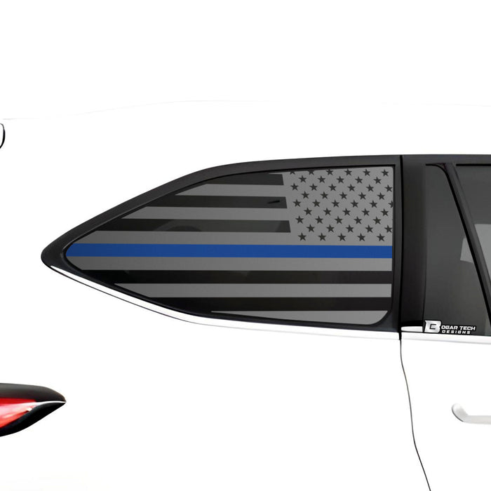 American Flag Quarter Window Vinyl Decal Stickers Fits Toyota Highlander 2020 - 2025 - Bogar Tech Designs