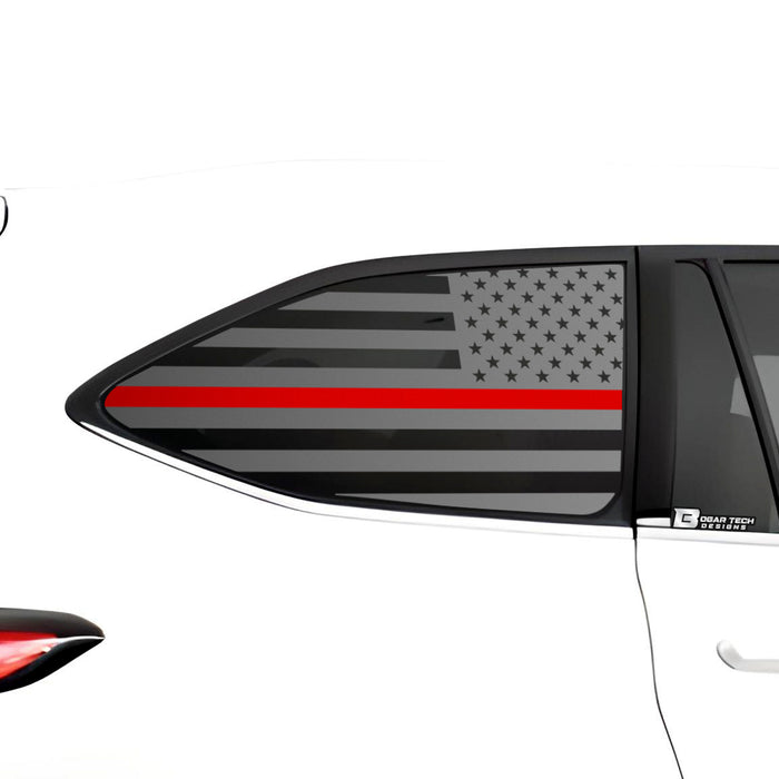 American Flag Quarter Window Vinyl Decal Stickers Fits Toyota Highlander 2020 - 2025 - Bogar Tech Designs