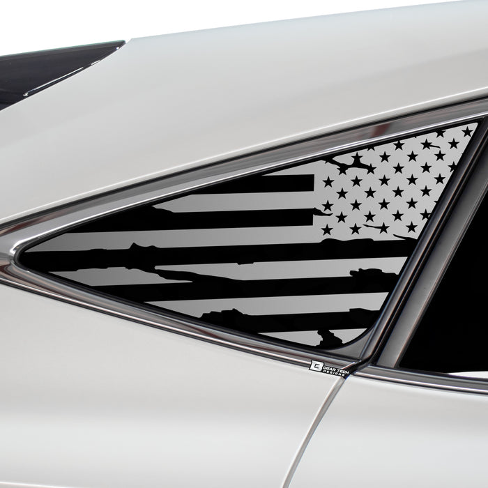 Quarter Window American Flag Vinyl Decal Stickers Fits Toyota Venza 2020 - 2023 - Bogar Tech Designs
