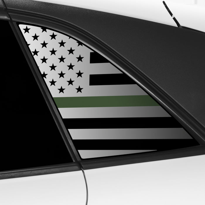 Quarter Window American Flag Vinyl Decal Stickers Fits Volkswagen ID.4 2021 - 2025 - Bogar Tech Designs