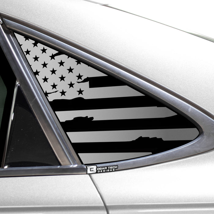 Quarter Window American Flag Vinyl Decal Stickers Fits Volkswagen Passat 2020 - 2022 - Bogar Tech Designs