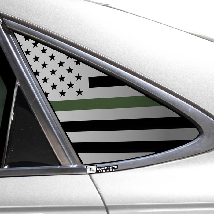 Quarter Window American Flag Vinyl Decal Stickers Fits Volkswagen Passat 2020 - 2022 - Bogar Tech Designs